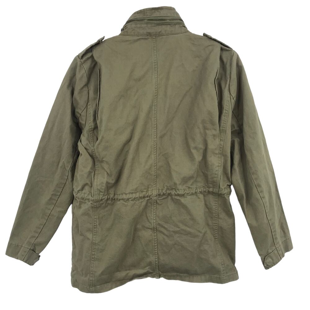 NUDE The Label Military Utility Field Jacket S Army Green Pockets Drawstring - Picture 2 of 6